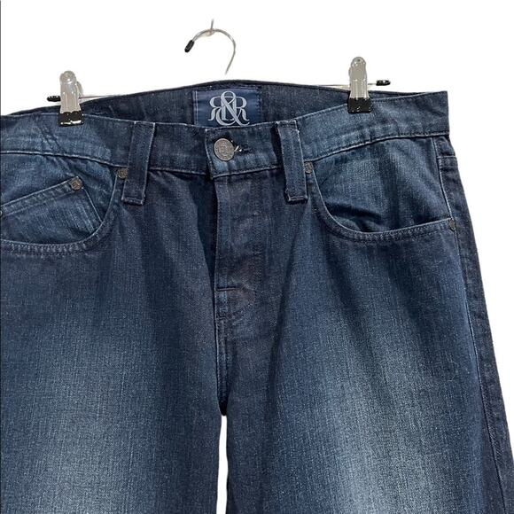 Rock & Republic Henlee Jeans Womens Size 34 Dark Blue Denim Straight Leg Classic - Picture 7 of 10